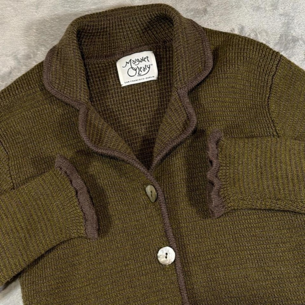 Y2K‎ Vintage Margaret O'Leary Cardigan | Olive/Brown | XS